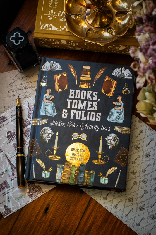Books, Tomes & Folios Sticker, Color & Activity Book