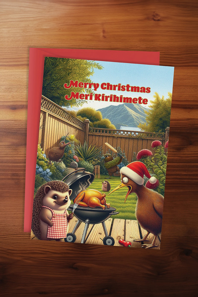 BBQ Chicken Christmas Card