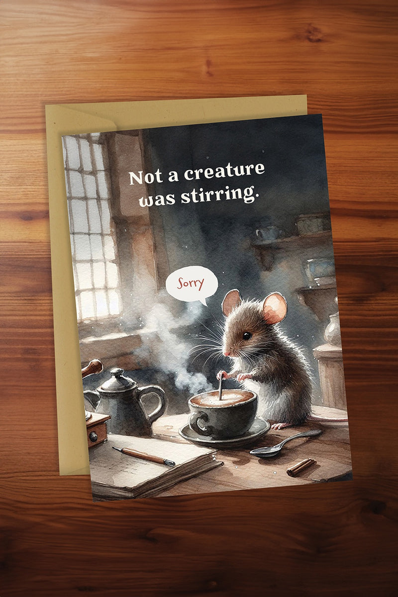 Not a Creature Was Stirring Card