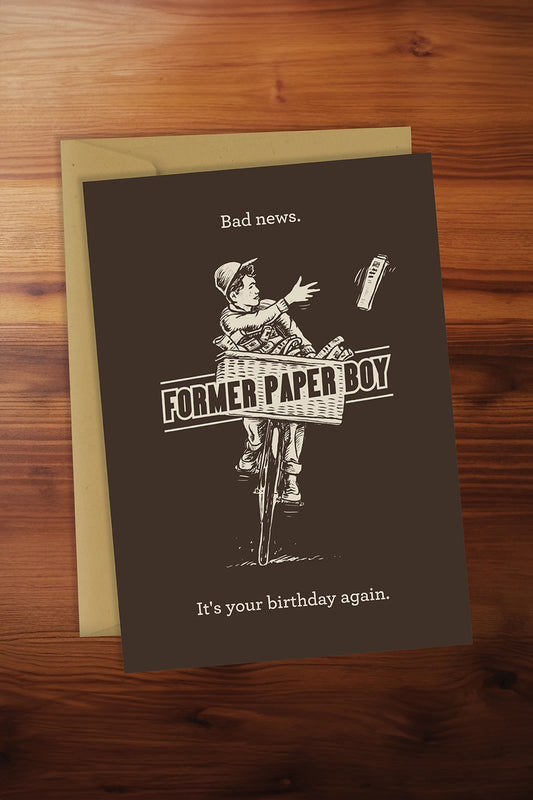 Former Paper Boy Card