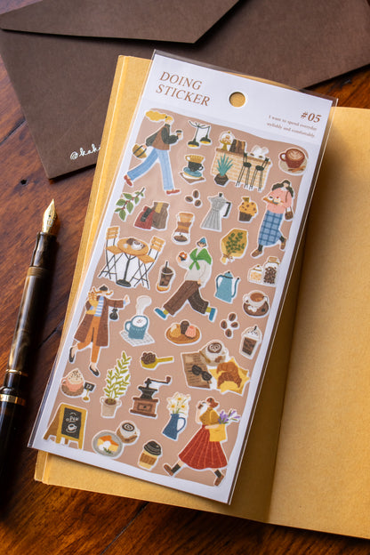 Doing Things Stickers - Cafe