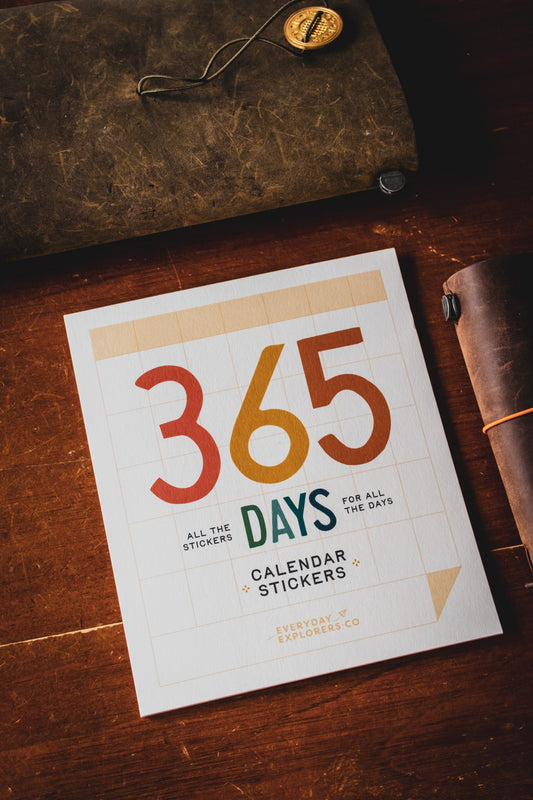 365 Days Calendar Stickers - Bright Colours