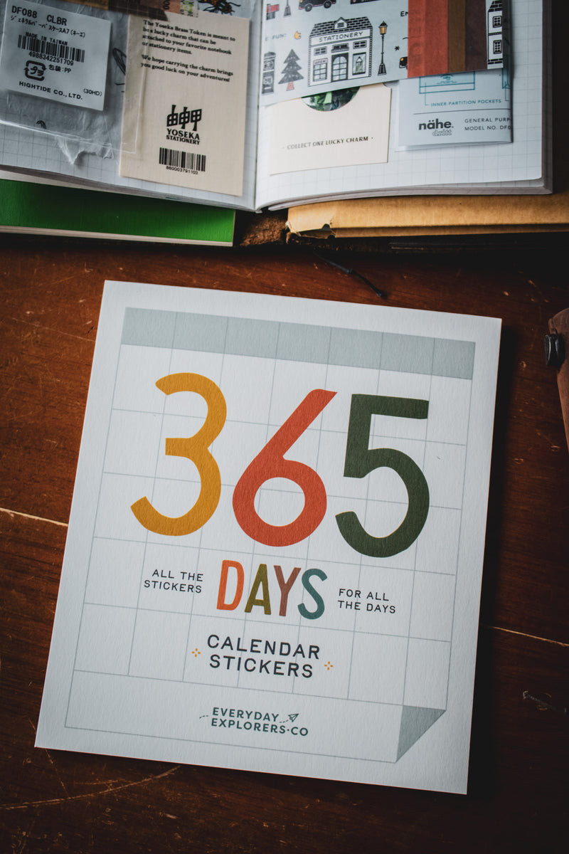 365 Days Calendar Stickers - Neutral Colours