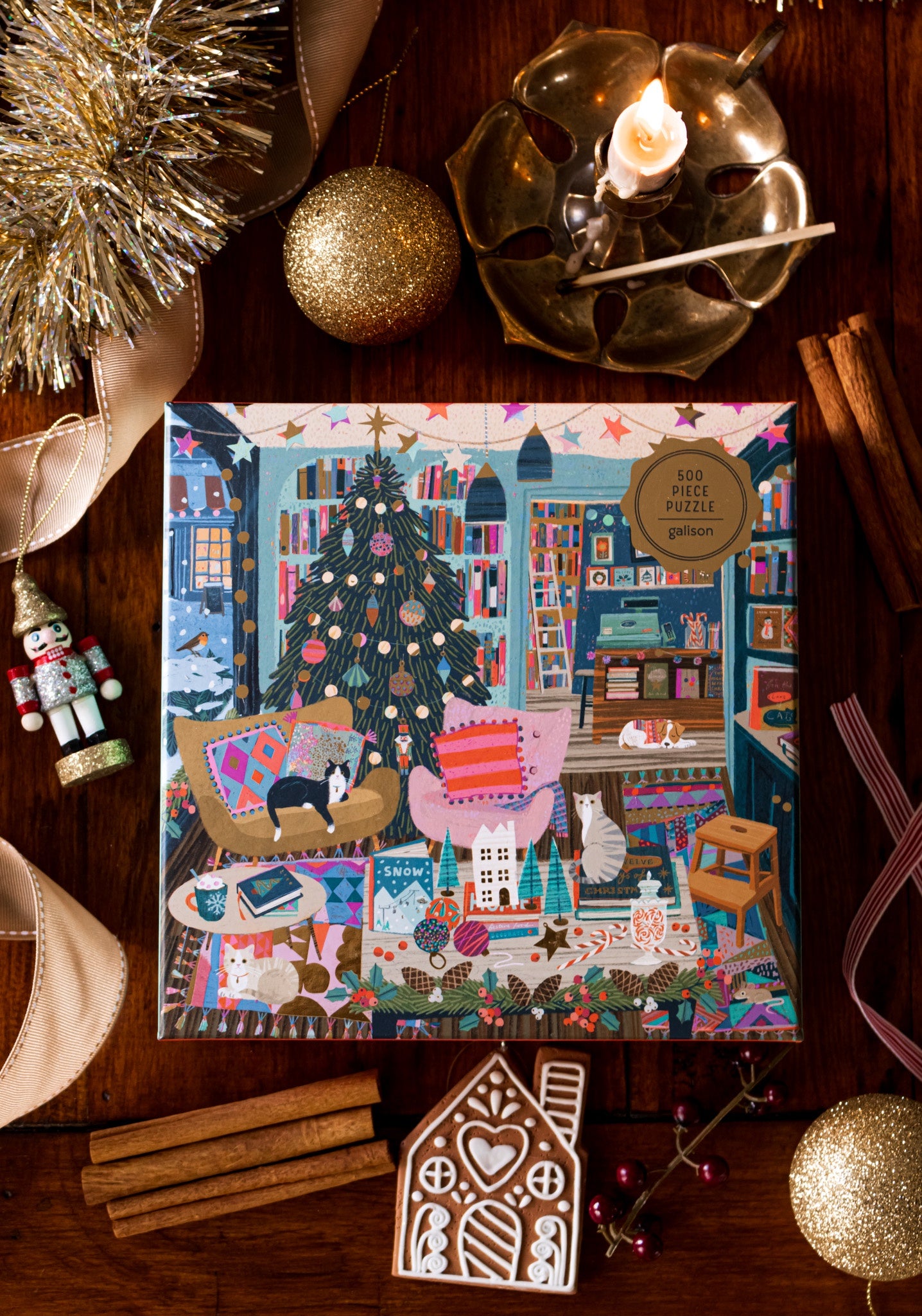 Season's Readings 500 Piece Foil Puzzle Mrs Blackwell's Village Greytown