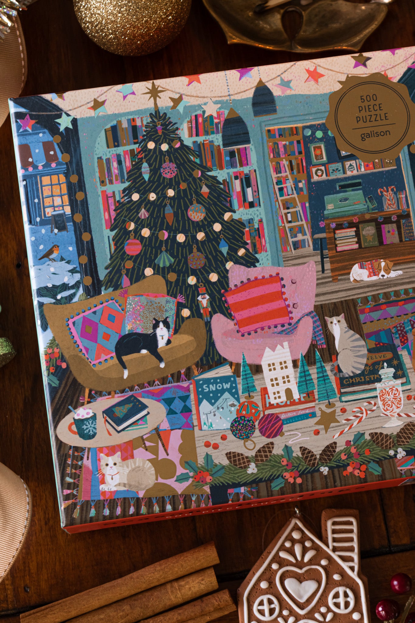 Season's Readings 500 Piece Foil Puzzle Mrs Blackwell's Village Greytown