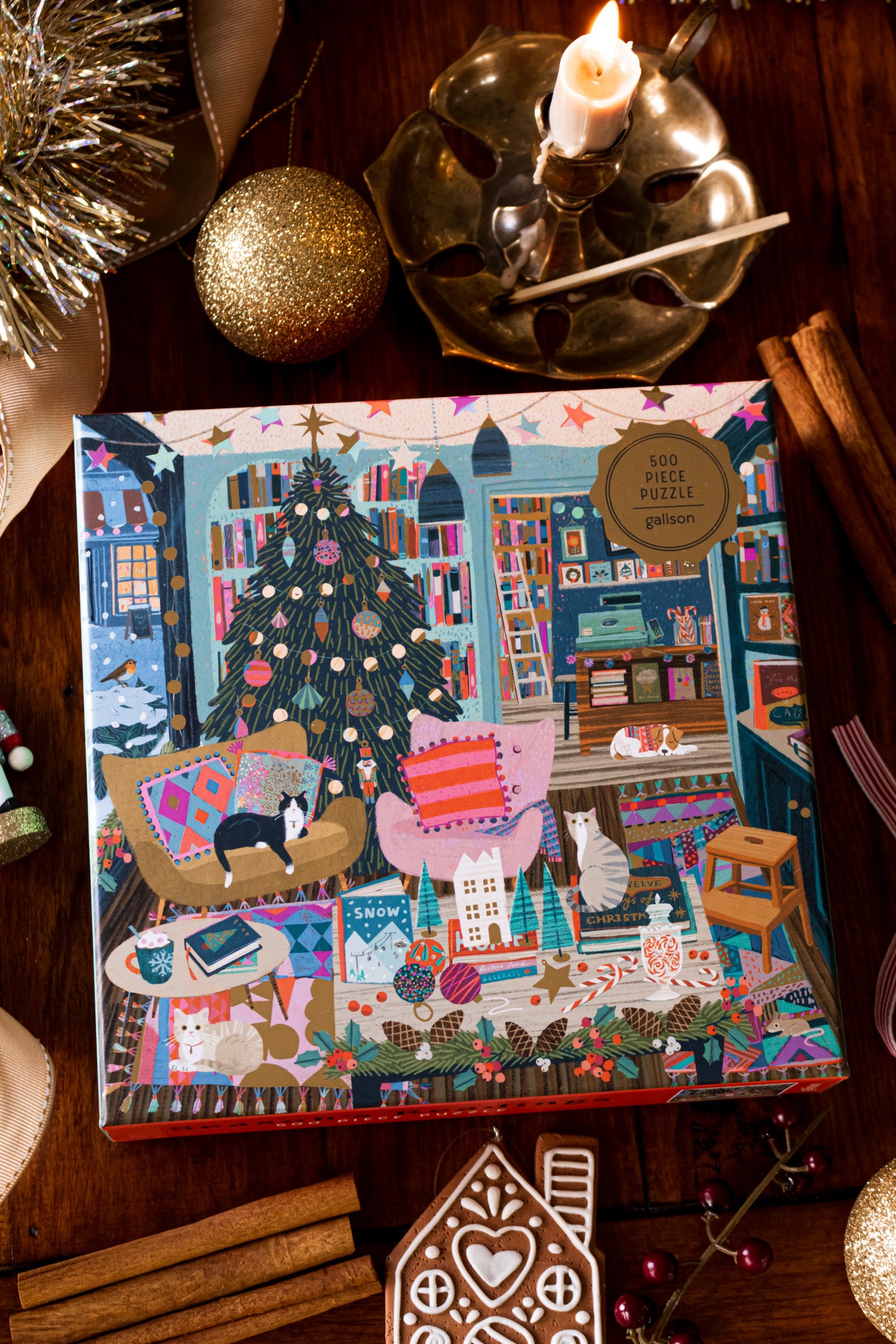 Season's Readings 500 Piece Foil Puzzle Mrs Blackwell's Village Greytown