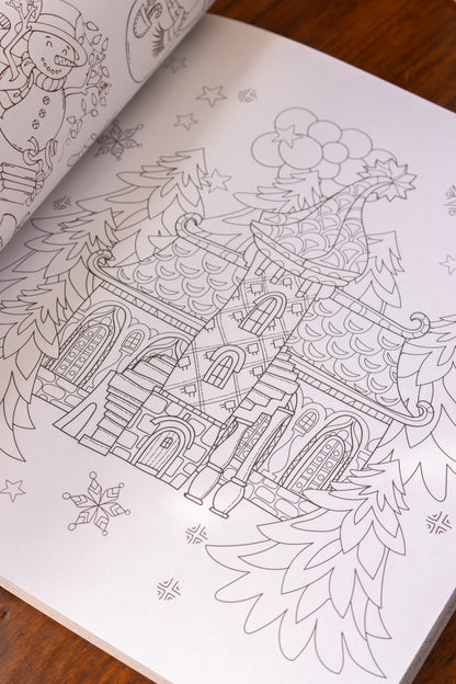 Christmas in the Village Colouring Book