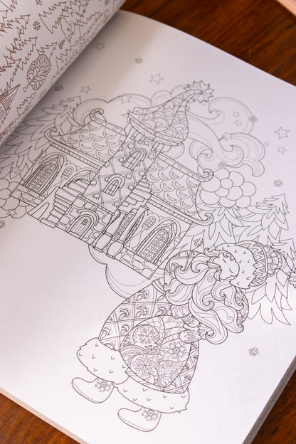 Christmas in the Village Colouring Book