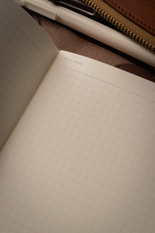 B6 Notebook - Gray Grid 5mm