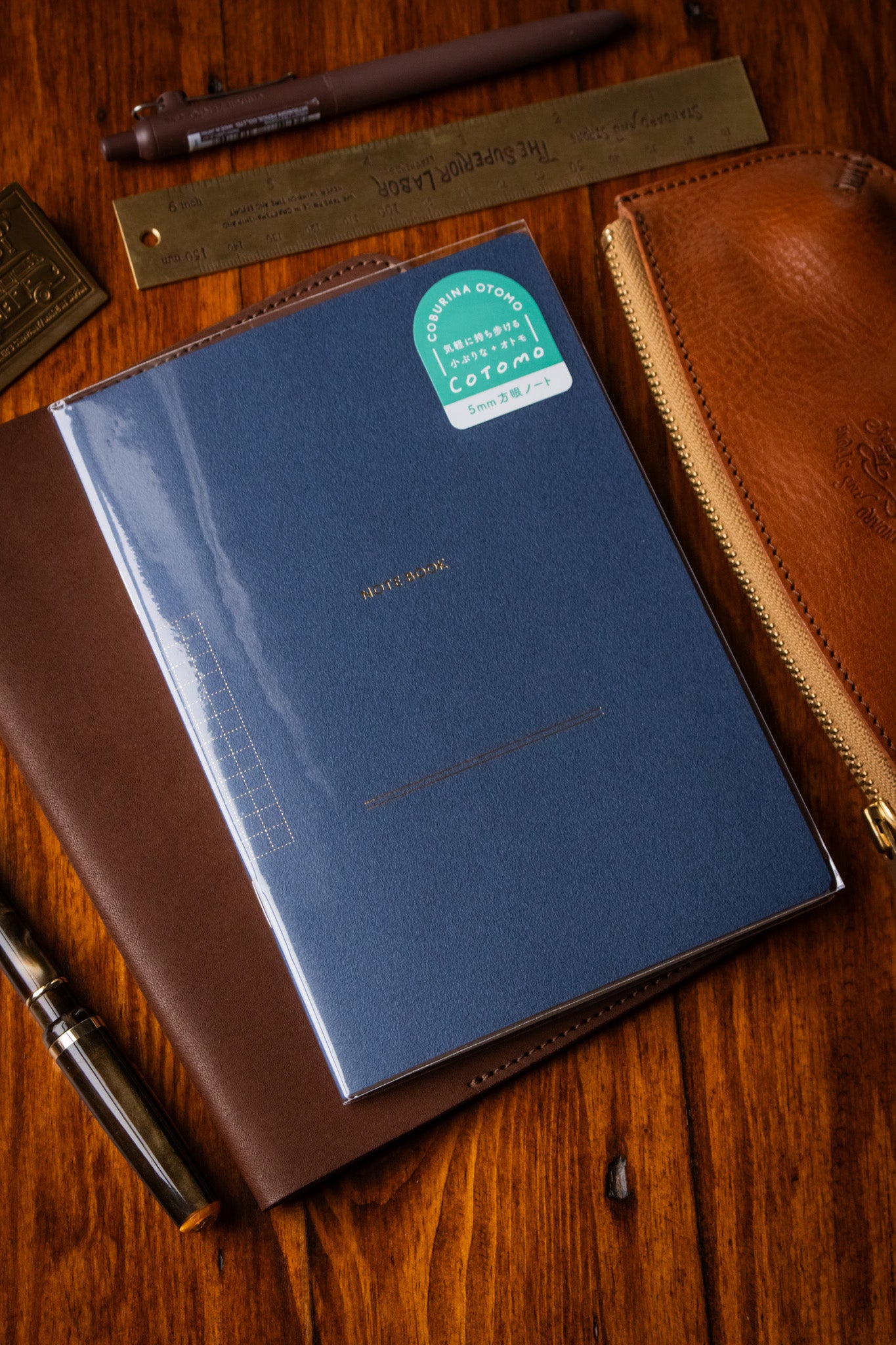 B6 Notebook - Navy Blue Grid 5mm