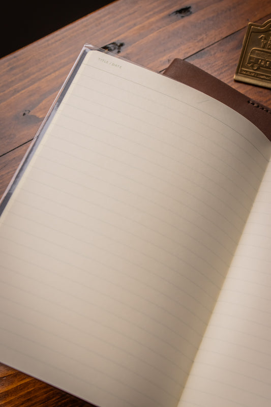 B6 Notebook - Dark Gray Lined 7mm