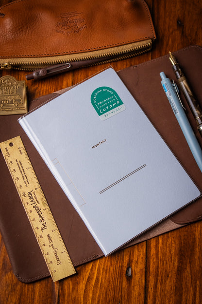 B6 Notebook - Mist Blue Monthly