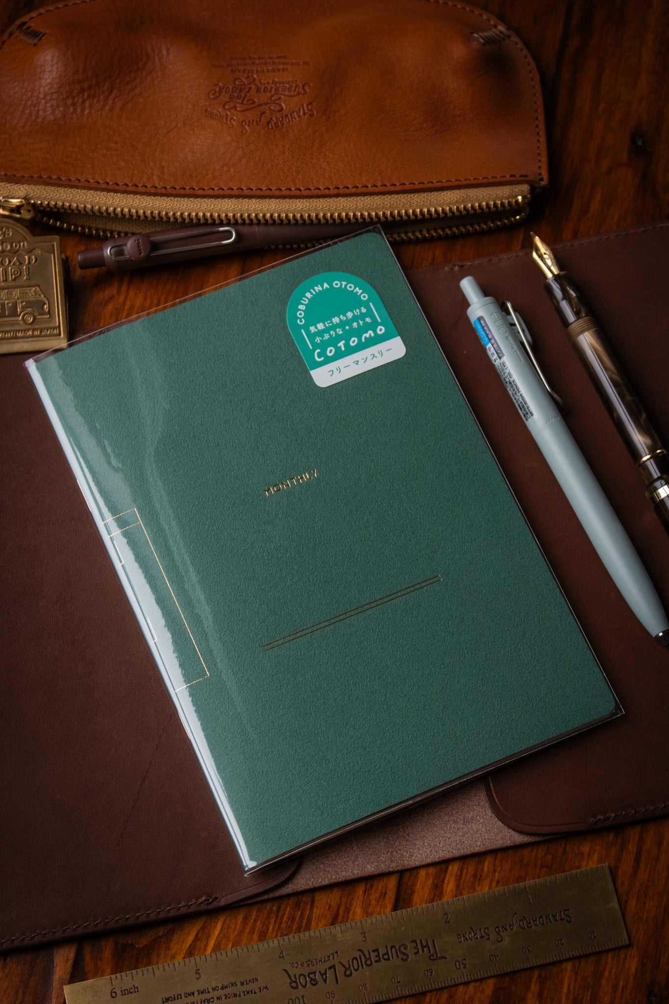B6 Notebook - Dark Green Monthly