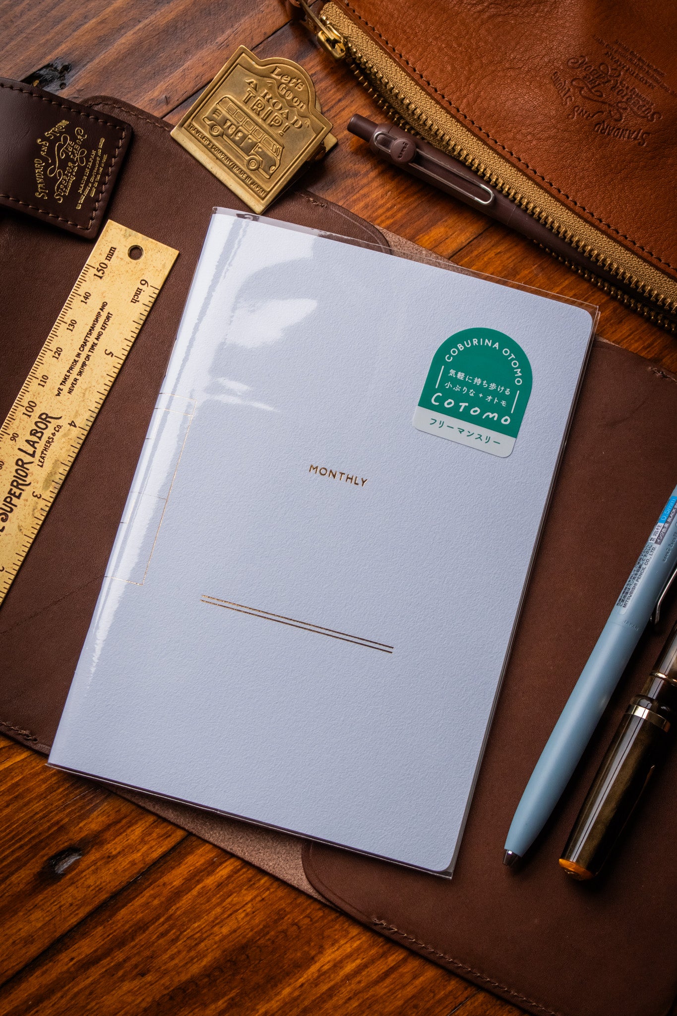 B6 Notebook - Mist Blue Monthly
