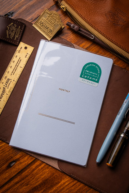 B6 Notebook - Mist Blue Monthly