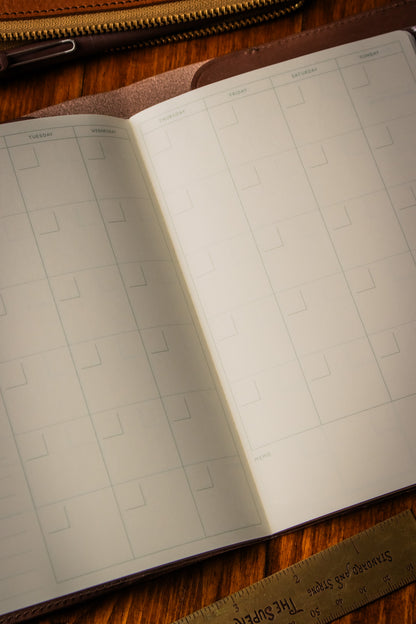 B6 Notebook - Mist Blue Monthly