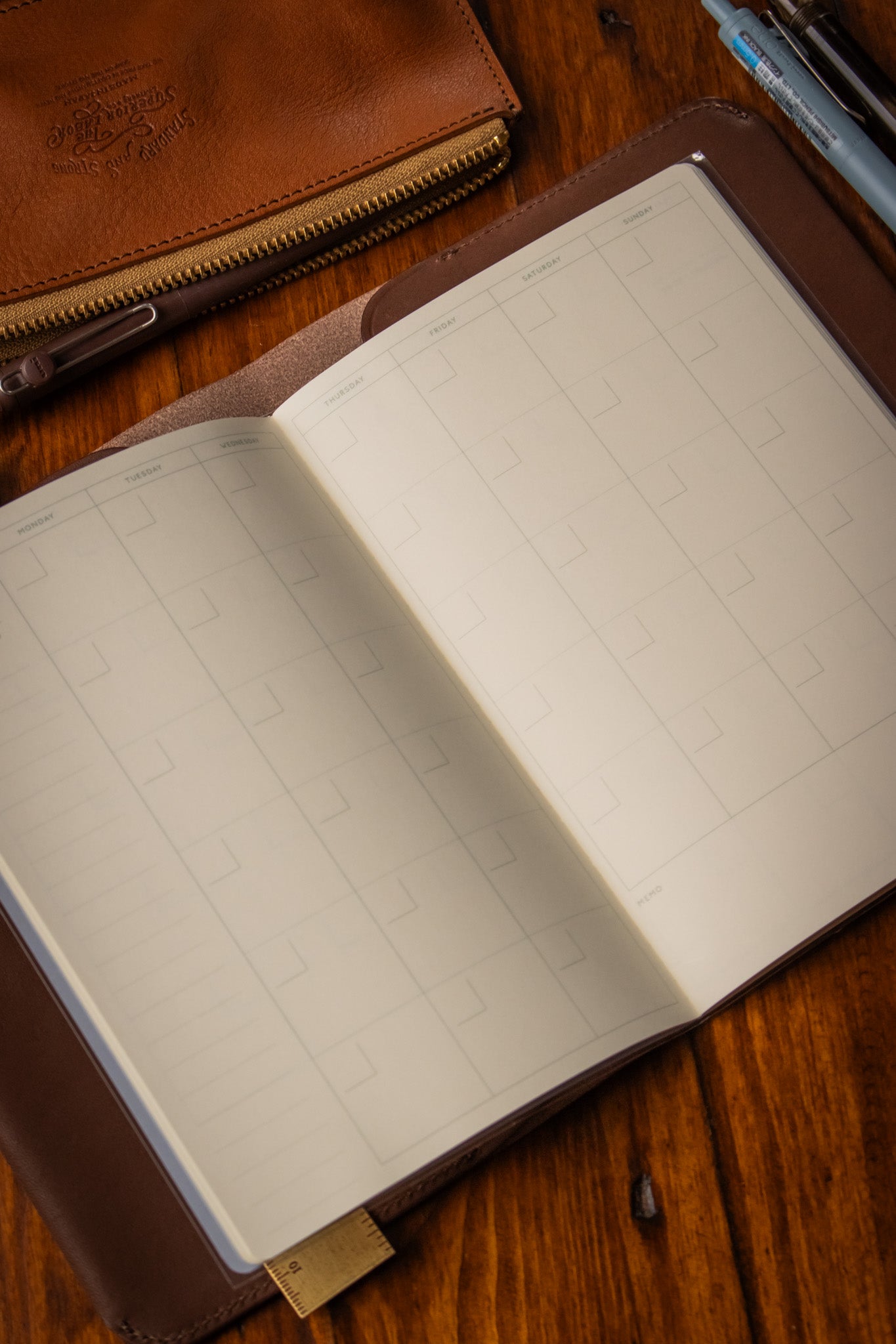 B6 Notebook - Dark Green Monthly
