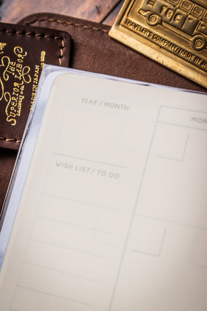 B6 Notebook - Mist Blue Monthly