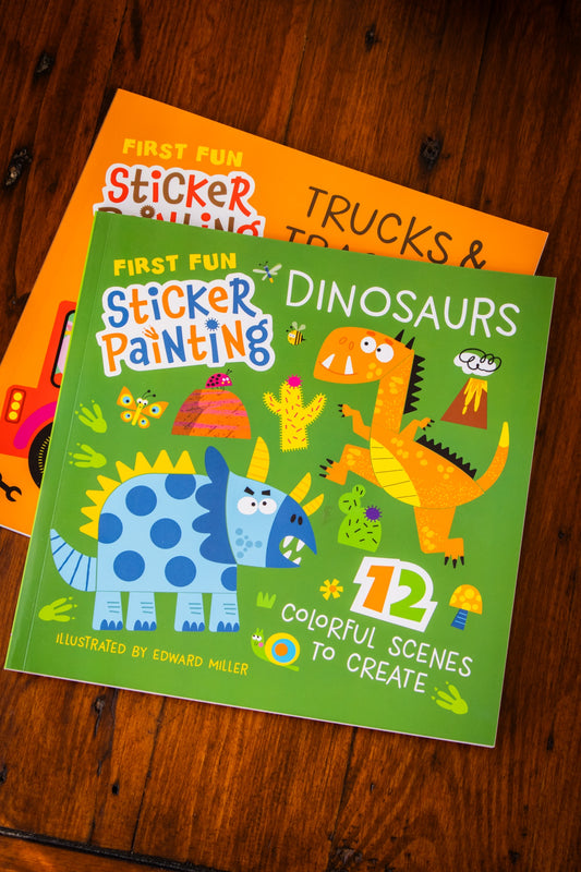 First Fun Sticker Painting: Dinosaurs