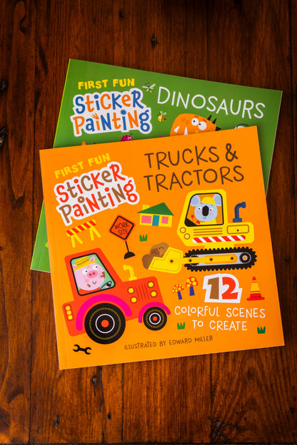 First Fun Sticker Painting: Trucks & Tractors