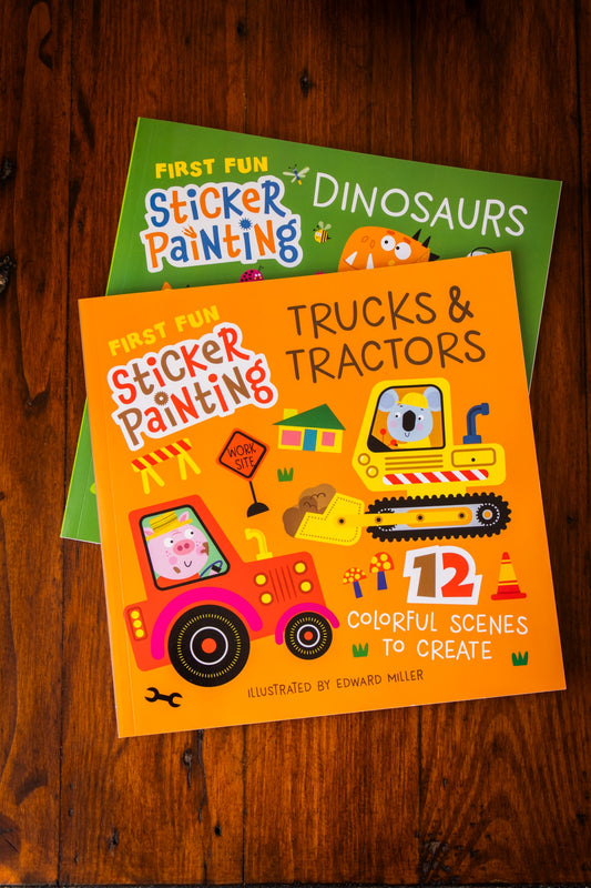 First Fun Sticker Painting: Trucks & Tractors