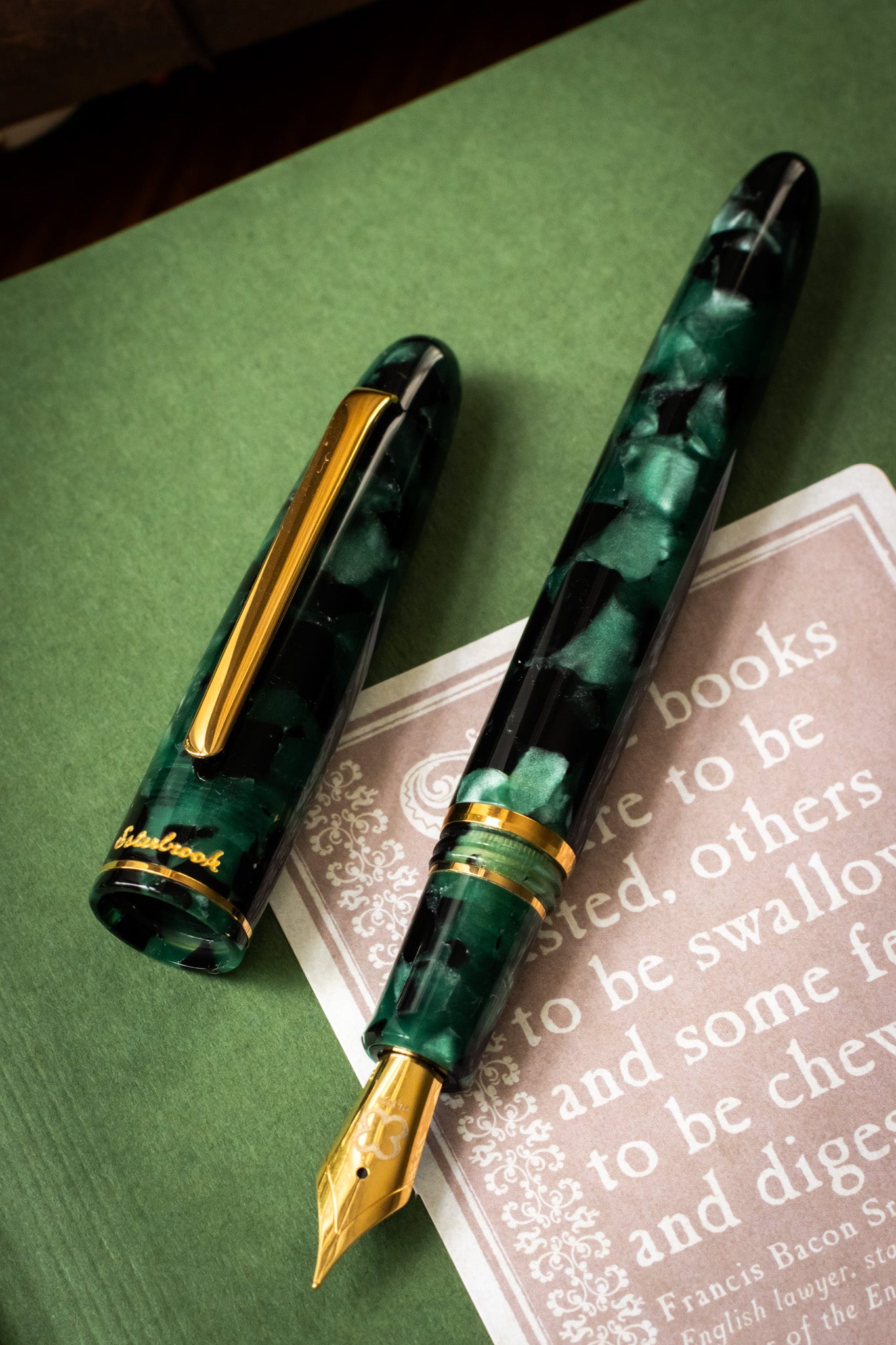 Estie Evergreen - Gold Trim