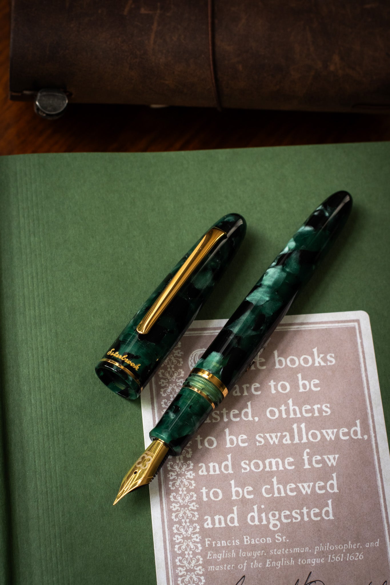 Estie Evergreen - Gold Trim