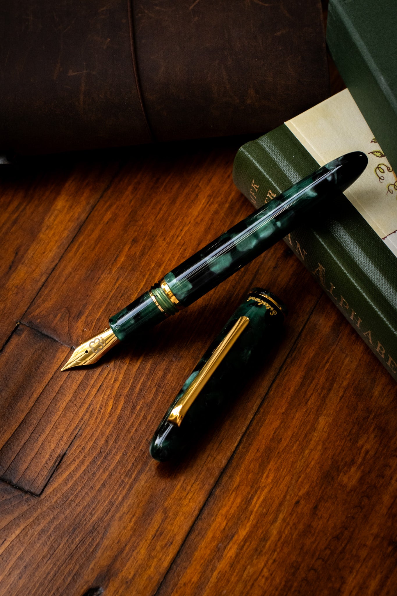 Estie Evergreen - Gold Trim