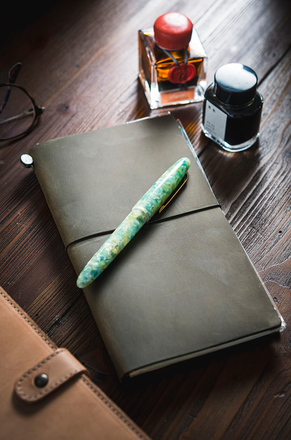 Estie Sea Glass - Gold Trim