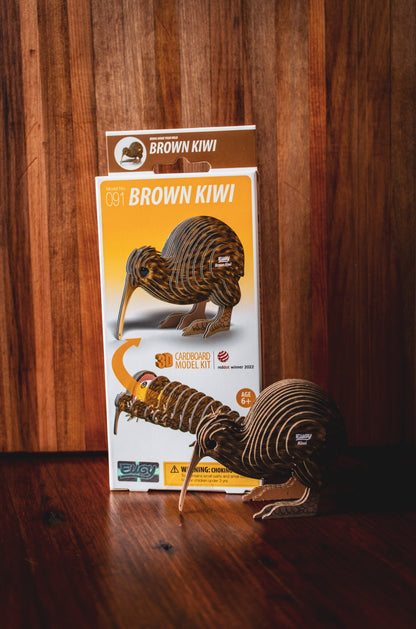 Eco-Friendly Cardboard Puzzle - Brown Kiwi