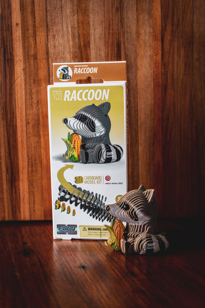 Eco-Friendly Cardboard Puzzle - Raccoon