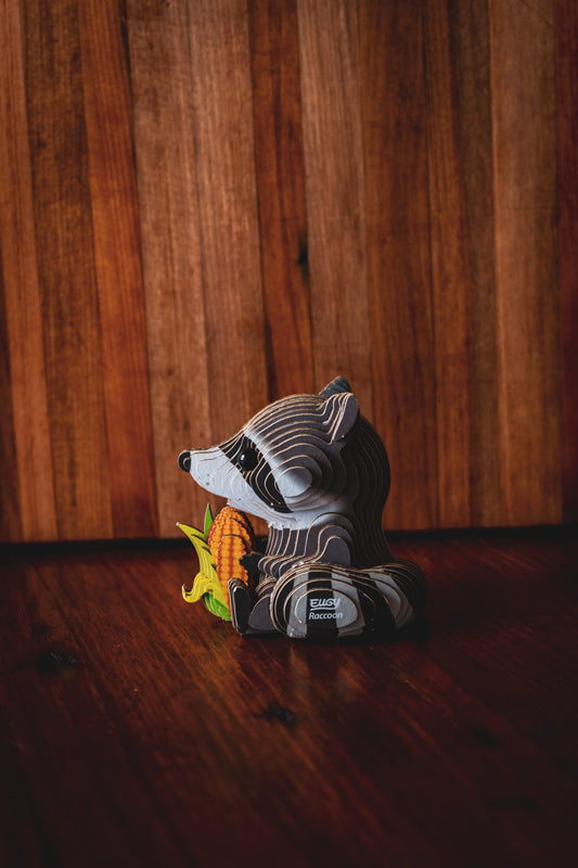 Eco-Friendly Cardboard Puzzle - Raccoon