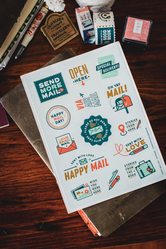 Happy Mail Day - 5x7 Sticker Sheet