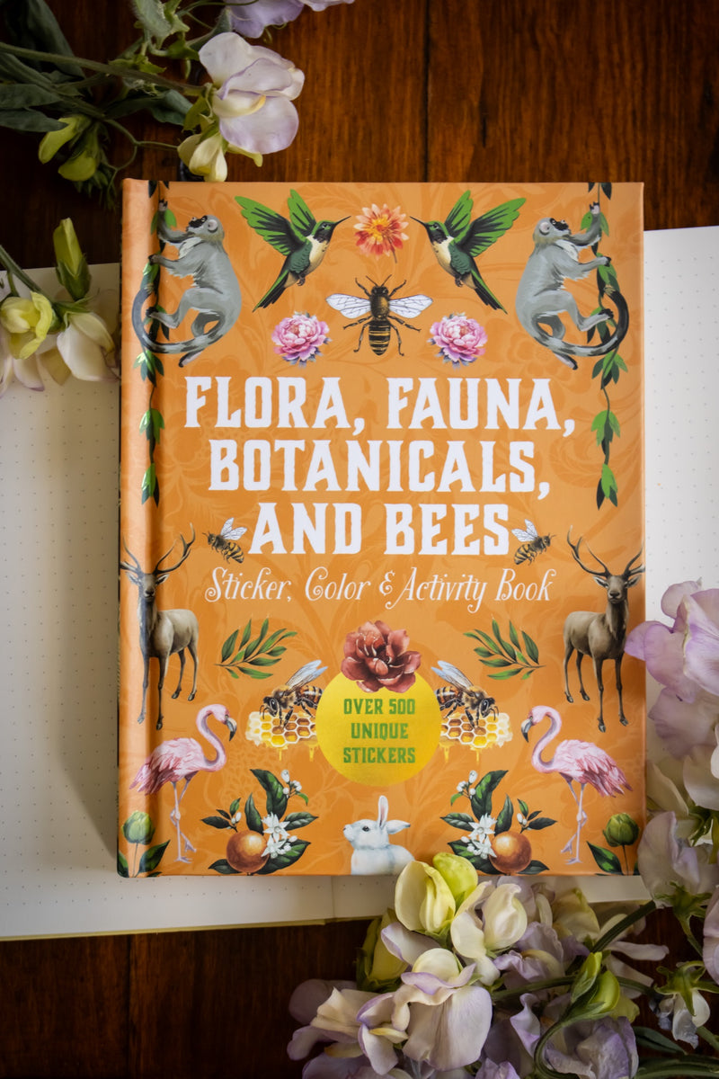 Flora, Fauna, Botanicals, And Bees Sticker Book