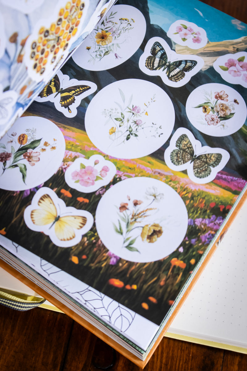 Flora, Fauna, Botanicals, And Bees Sticker Book