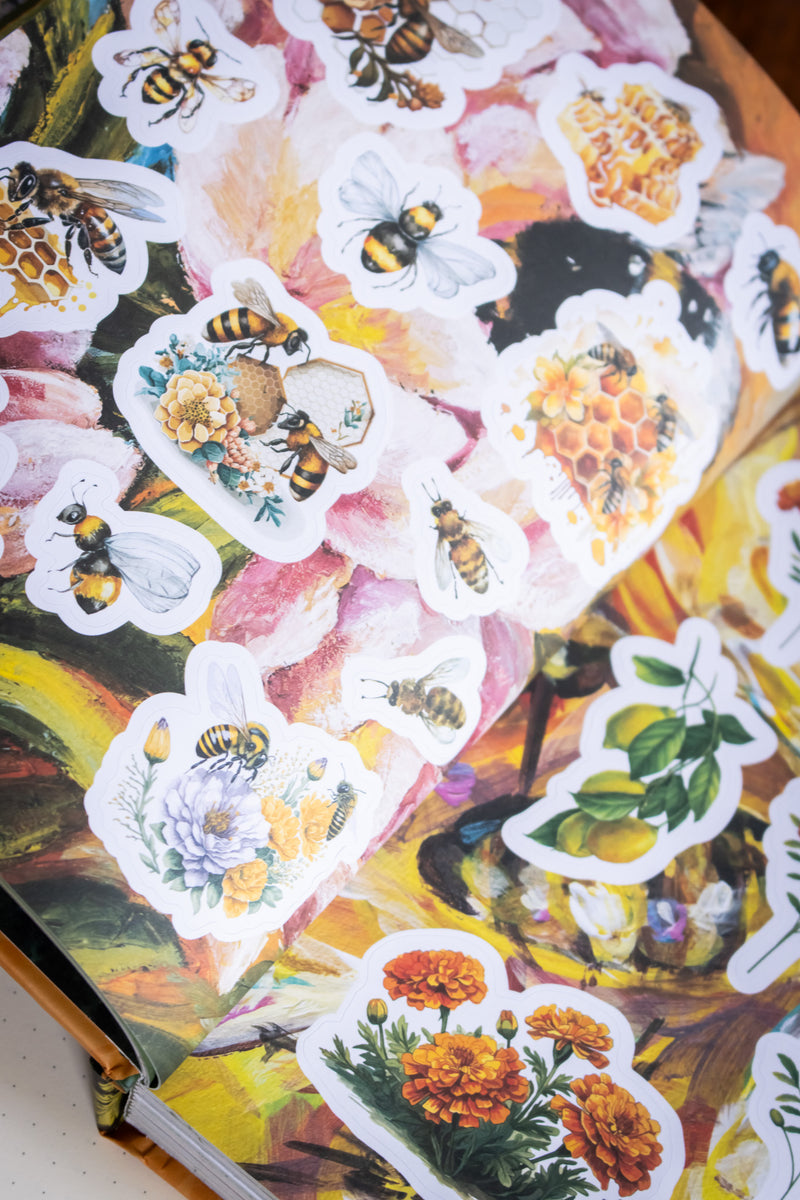 Flora, Fauna, Botanicals, And Bees Sticker Book