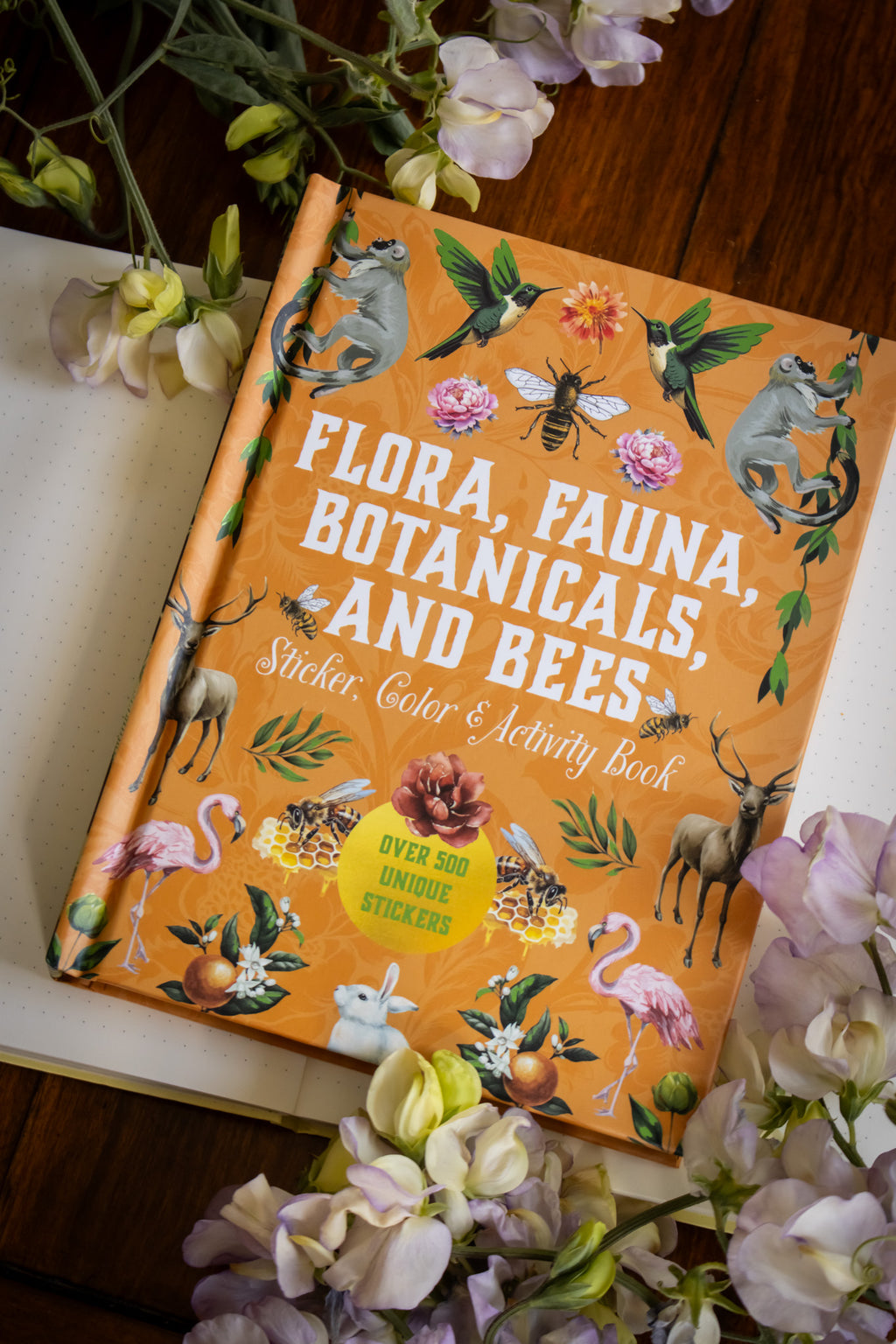 Flora, Fauna, Botanicals, And Bees Sticker Book