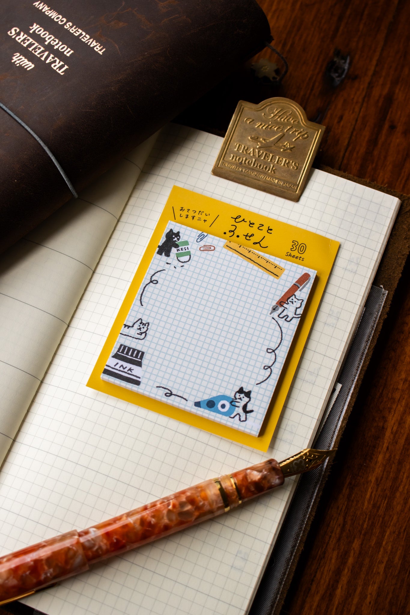 Japanese Sticky Notes - Stationery Cats