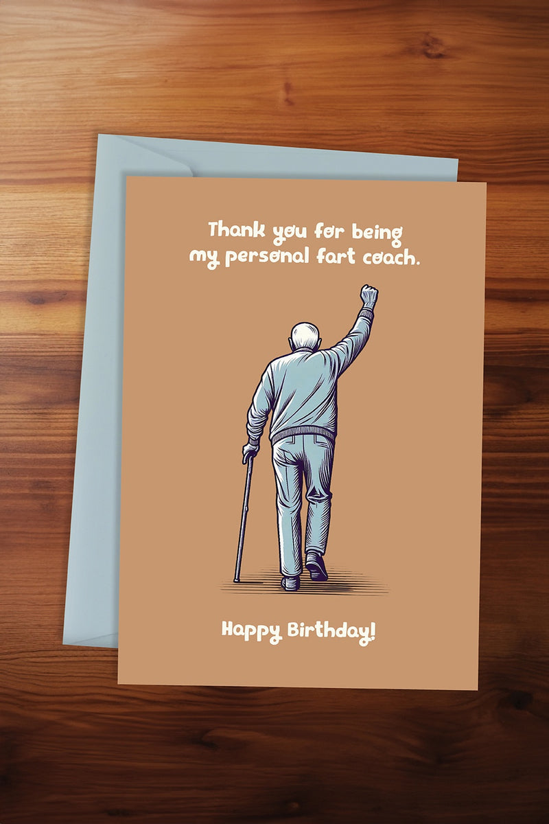 Birthday Fart Coach Card