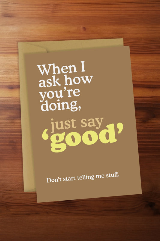 How Are You Doing Card