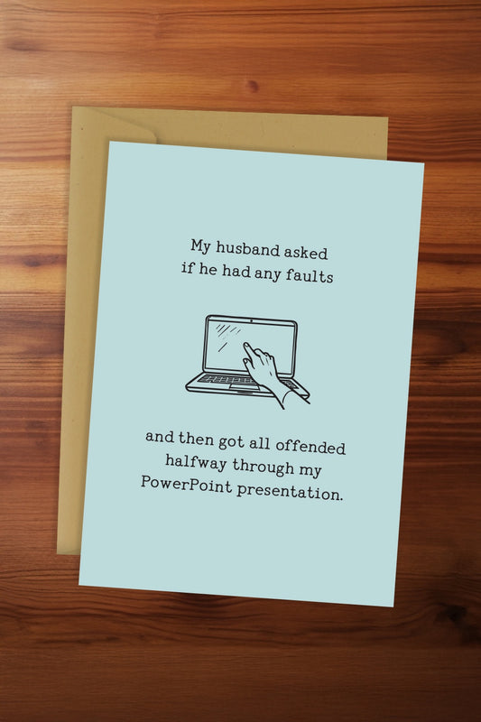 Husband Powerpoint Card