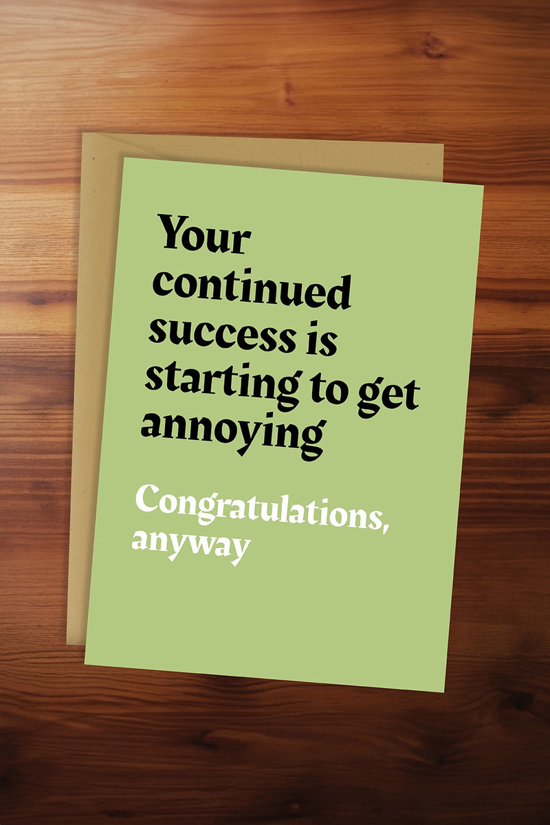 Continued Success Card