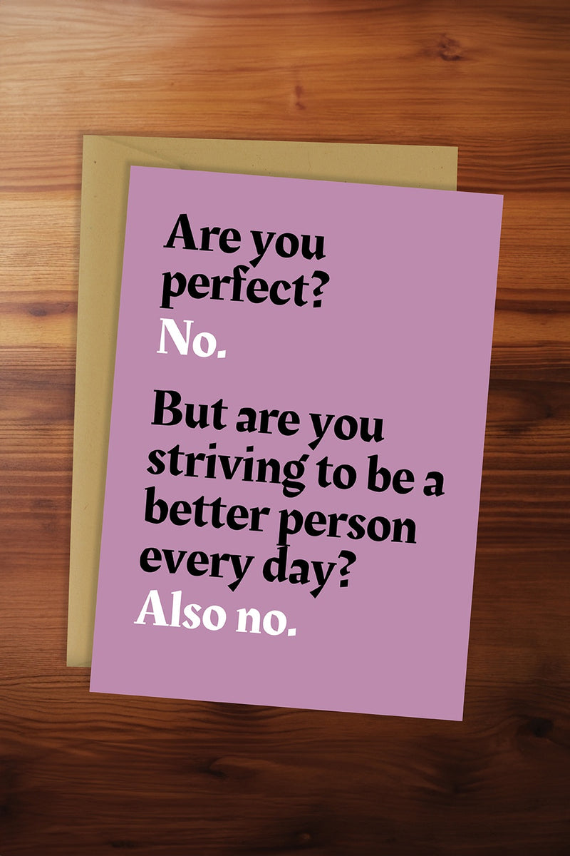 Are You Perfect Card