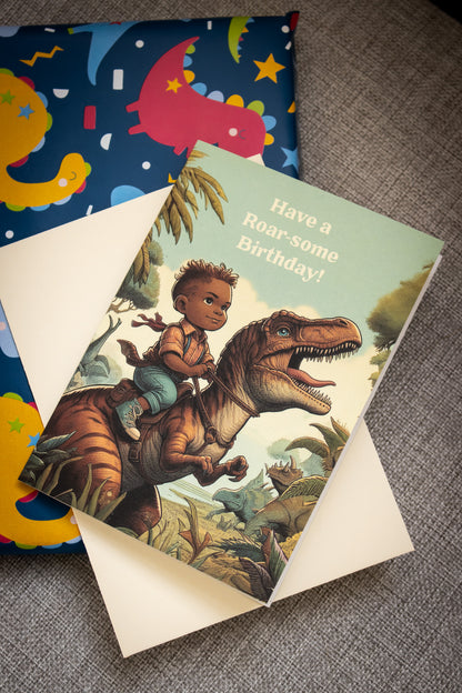 Roar-some Boy and Dino Card