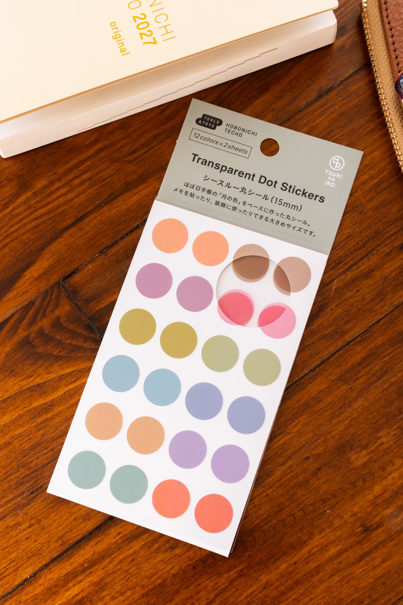 TSUKI no IRO - Transparent Dot Stickers 15mm
