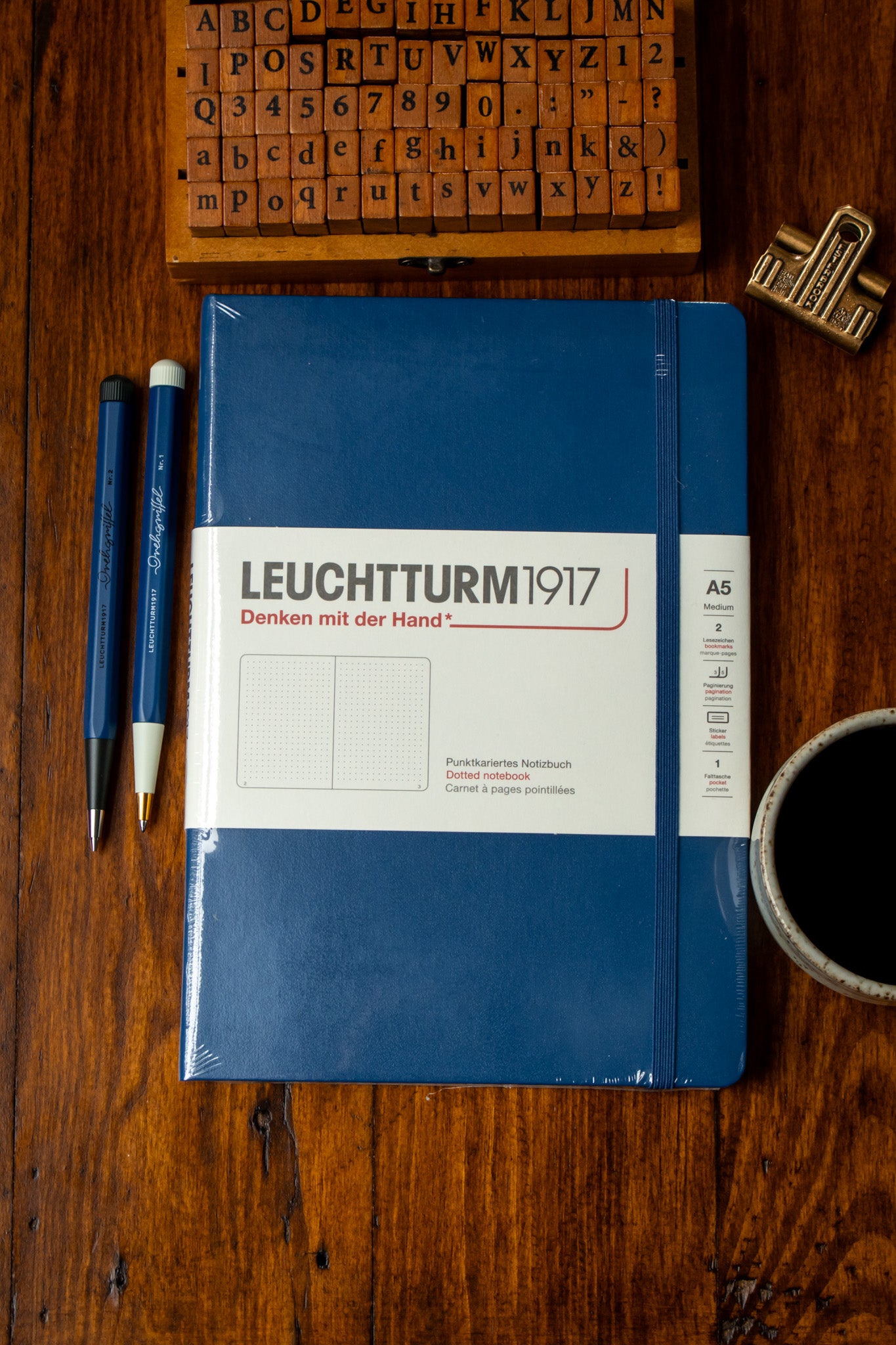 A5 Hard - Indigo Dotted