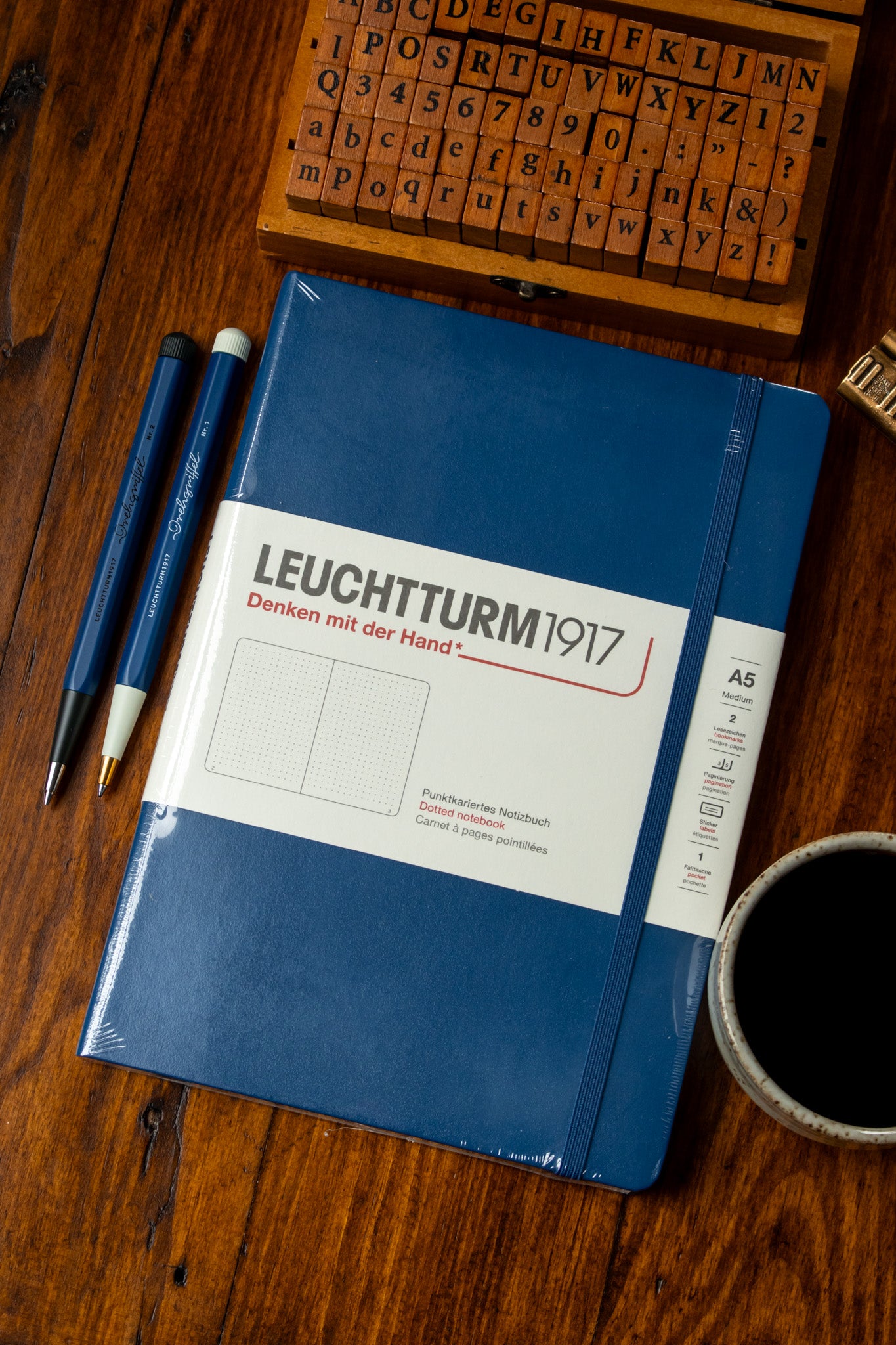 A5 Hard - Indigo Dotted