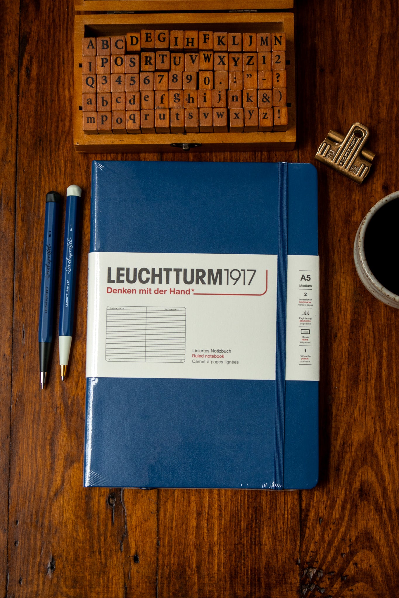 A5 Hard - Indigo Ruled