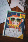 Monkey Cake Party Greeting Card Puzzle