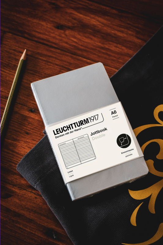 Jotbook Ruled - Light Grey & Black